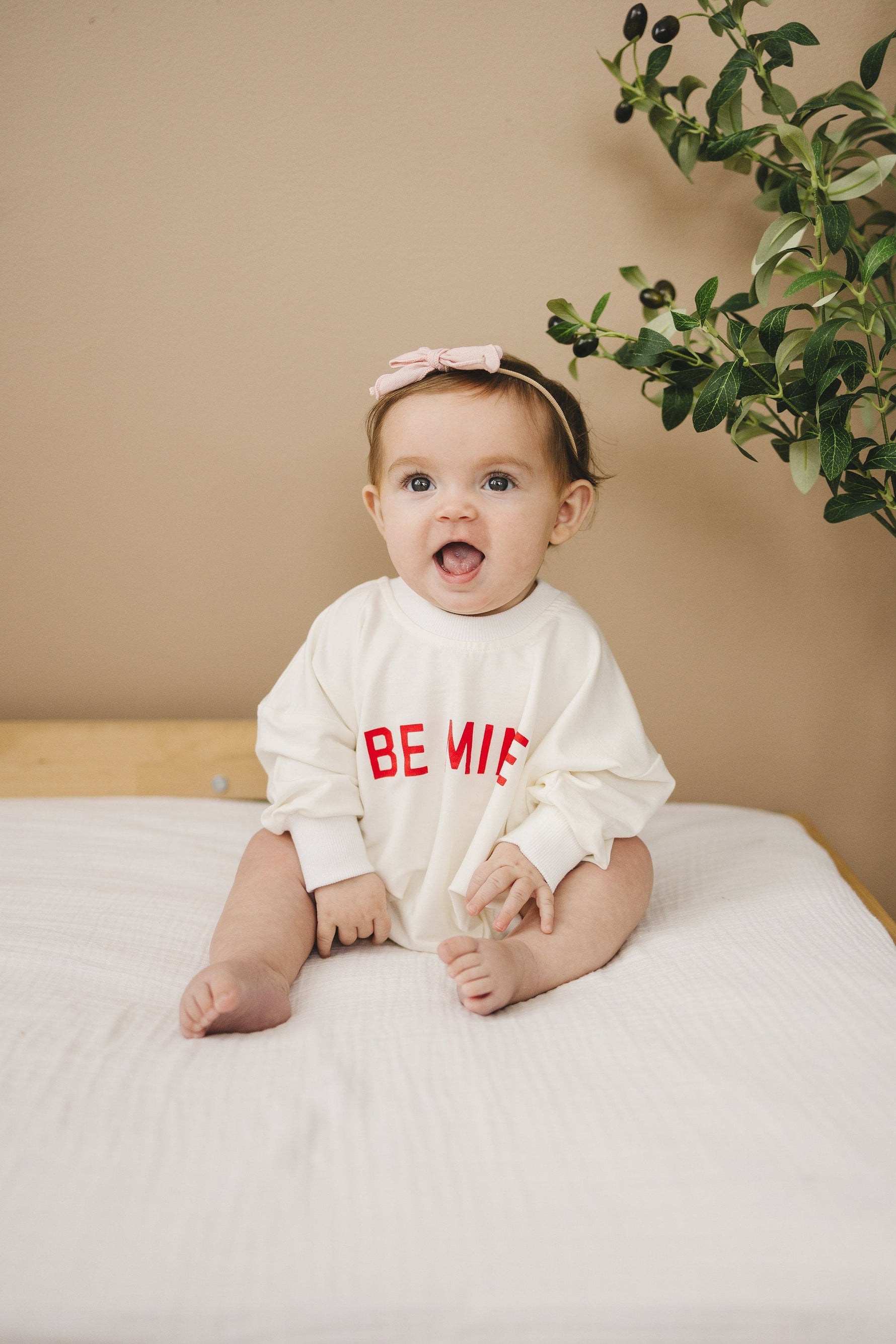 Little Joy Co. Be Mine Bamboo Sweatshirt Romper - 