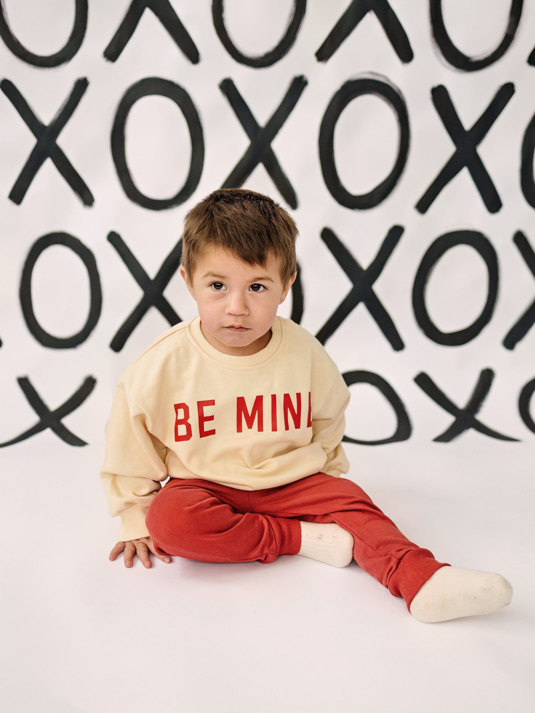 Little Joy Co. Be Mine Crewneck Sweatshirt - Cream - 