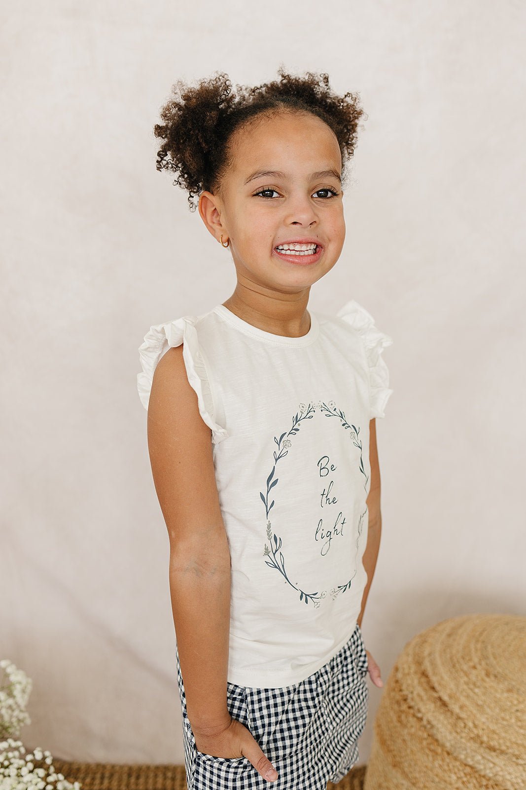 Mebie Baby Be The Light Ruffle Tee - 