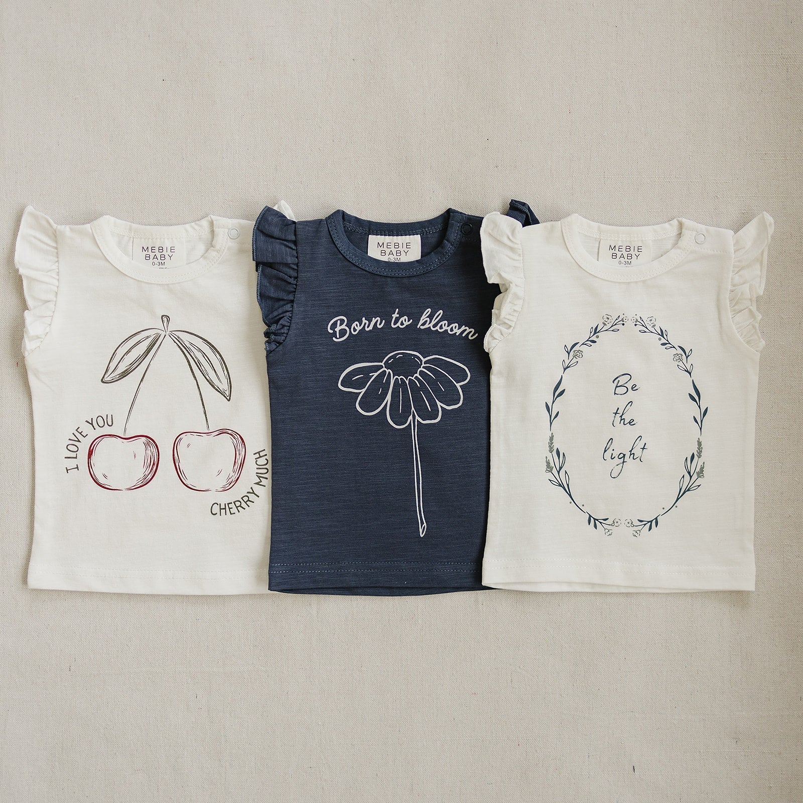 Mebie Baby Be The Light Ruffle Tee - 