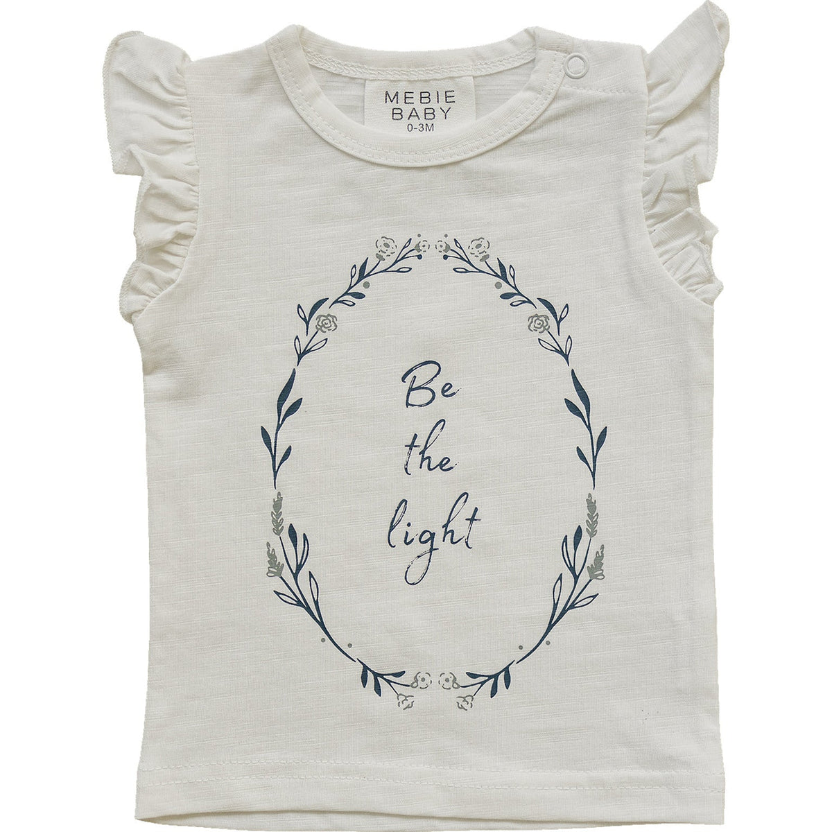 Be The Light Ruffle Tee - Sleeve, White, Textile, Baby & Toddler Clothing, Active Shirt | Everetts Place
