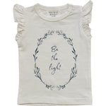 Be The Light Ruffle Tee - Sleeve, White, Textile, Baby & Toddler Clothing, Active Shirt | Everetts Place