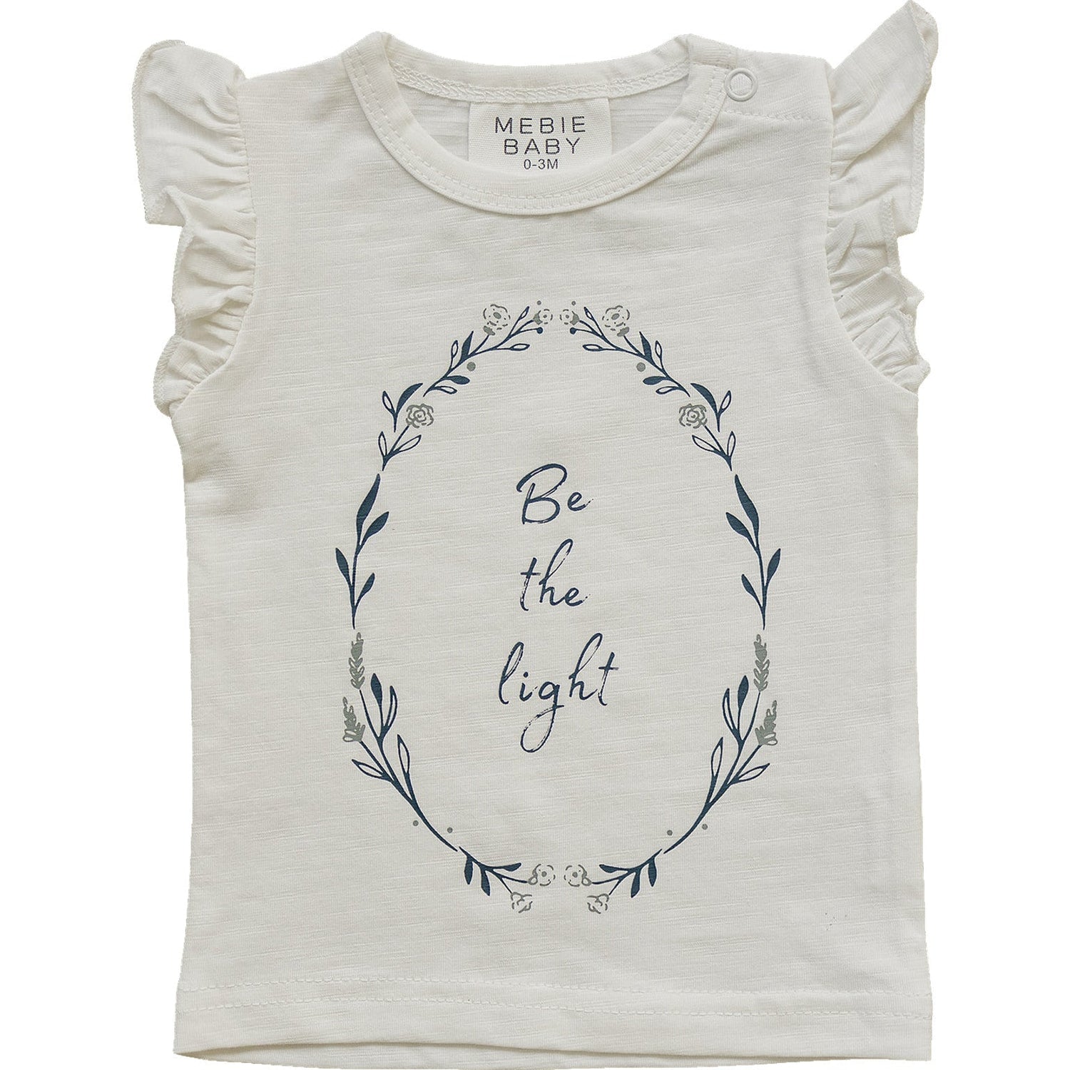 Be The Light Ruffle Tee - Sleeve, White, Textile, Baby & Toddler Clothing, Active Shirt | Everetts Place