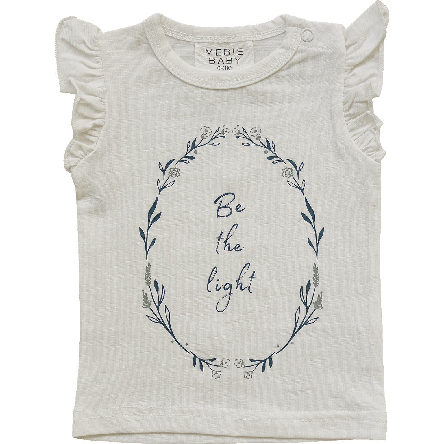 Be The Light Ruffle Tee - Sleeve, White, Textile, Baby & Toddler Clothing, Active Shirt | Everetts Place