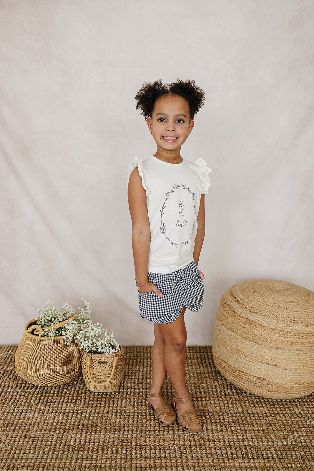 Mebie Baby Be The Light Ruffle Tee - 