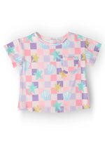 Beach Days Ruffle Pocket Tee - Textile, Pink, Baby & Toddler Clothing, Pattern, Crop top | Everetts Place