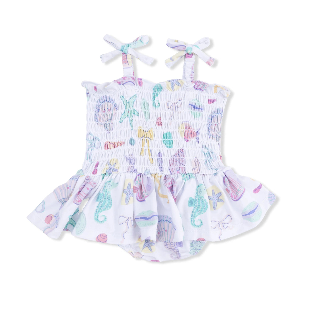 Angel Dear Beach Days - Smocked Bubble with Skirt - 