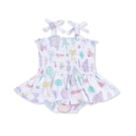 Angel Dear Beach Days - Smocked Bubble with Skirt - 