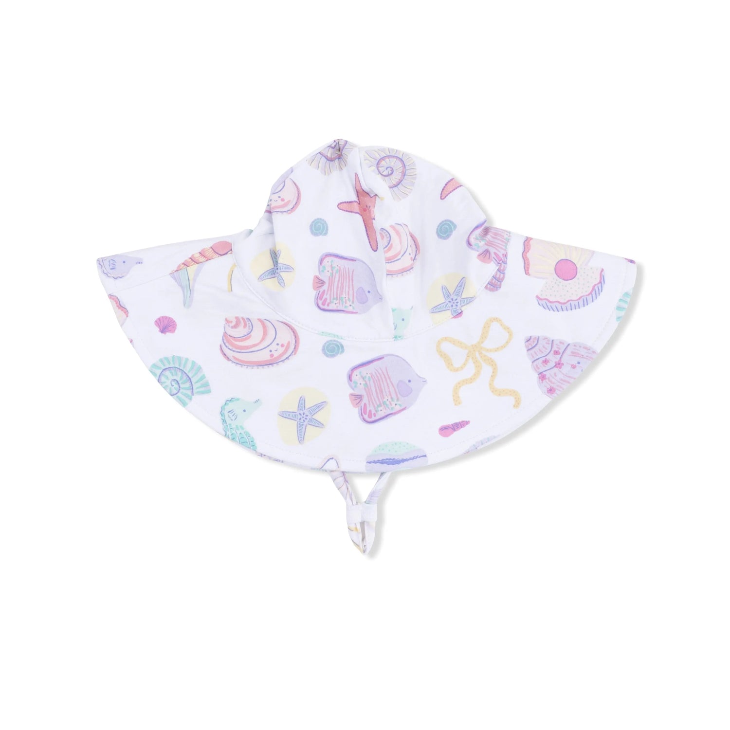 Beach Days - Wide Brim Sun Hat - White, Bib, Windsport, Hat | Everetts Place
