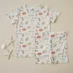 Little Joy Co. Beach Pawty 2pc Bamboo Pajama Set for Sleep Comfort - Everetts Place Boutique - 