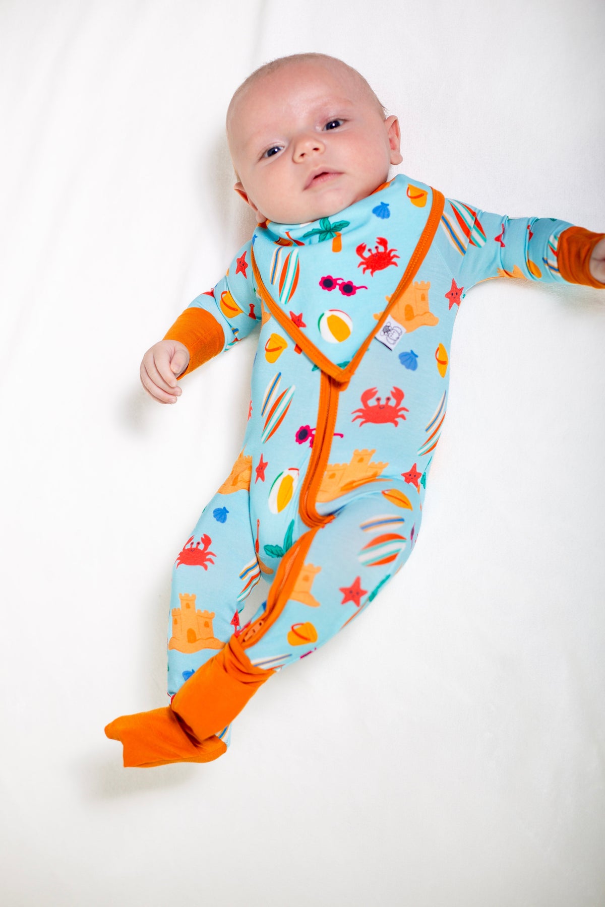 My First Beach Day: Bamboo Onesies, Soft, Ocean-Themed Baby Outfit by Rayn’s Tiny Stitches
