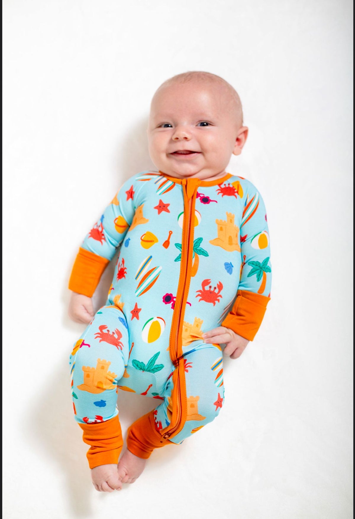 My First Beach Day: Bamboo Onesies, Soft, Ocean-Themed Baby Outfit by Rayn’s Tiny Stitches