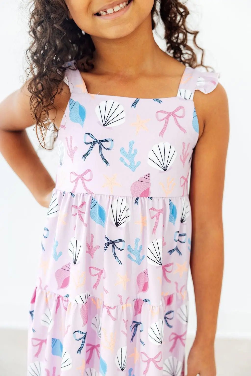 Beachside Bows Ruffle Maxi Dress - Day Dress, Dress, One-piece garment, Child, Pattern | Everetts Place