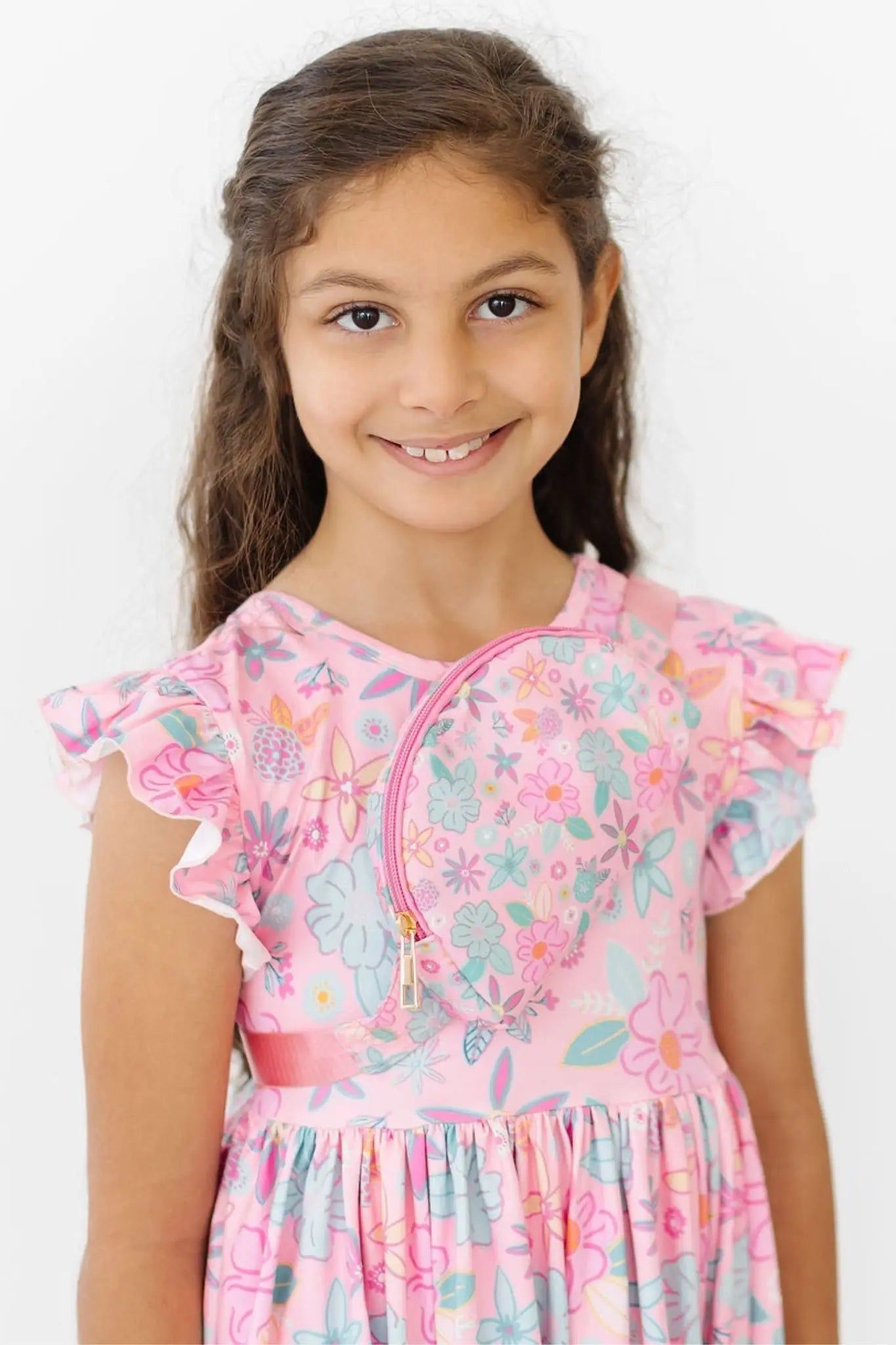Mila & Rose ® Beachy Blooms Flutter Sleeve Twirl Dress - 