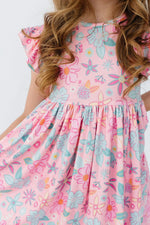 Mila & Rose ® Beachy Blooms Flutter Sleeve Twirl Dress - 