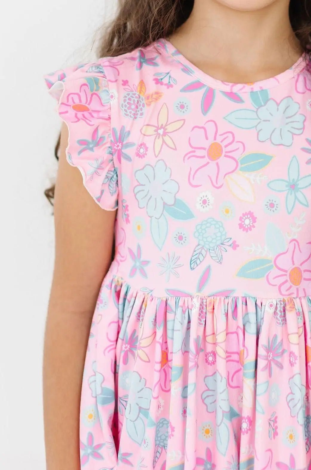Mila & Rose ® Beachy Blooms Flutter Sleeve Twirl Dress - 