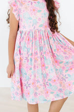 Mila & Rose ® Beachy Blooms Flutter Sleeve Twirl Dress - 