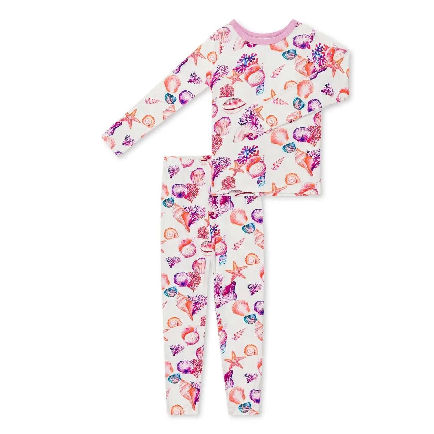 Bestaroo Beachy Keen Seashells Bamboo Pajama For Babies Sleepwear - 