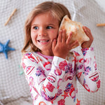 Bestaroo Beachy Keen Seashells Bamboo Pajama For Babies Sleepwear - 