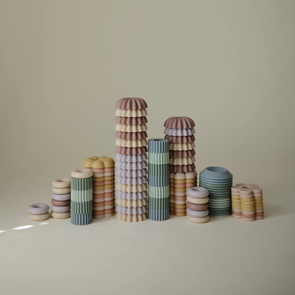 Mushie Bead Lacing Toy Set for Kids Fine Motor Skills and Creative Play - 