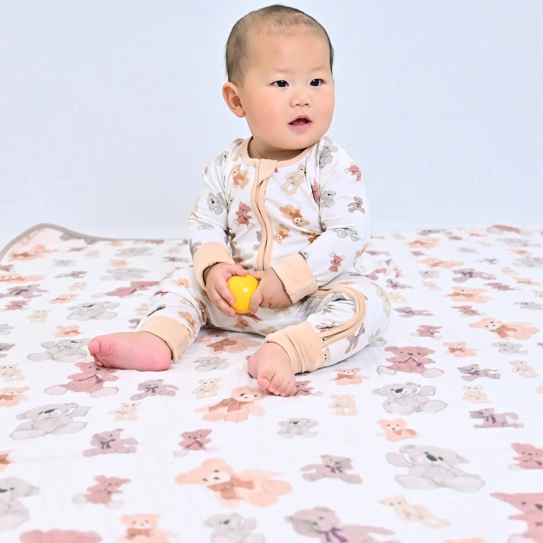 LollyBanks Bear Hugs Zipper One Piece Pajama - 