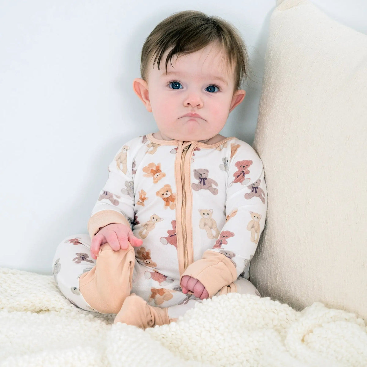 LollyBanks Bear Hugs Zipper One Piece Pajama - 