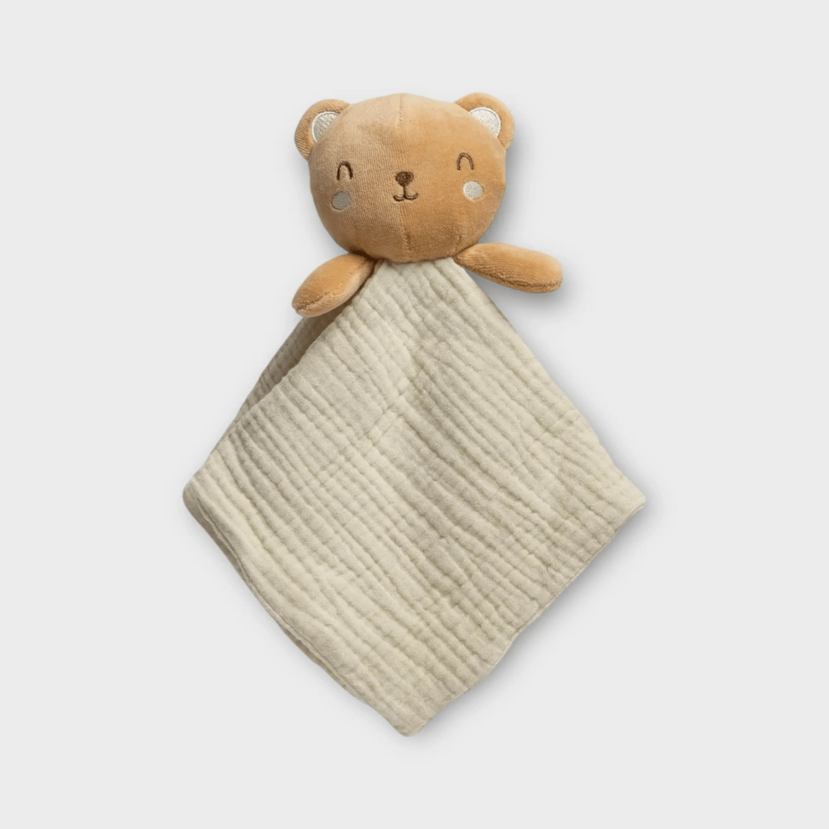 Kolorful Bear Lovey Blanket for Babies and Toddlers Plush Brown Bear - Everetts Place Boutique - 
