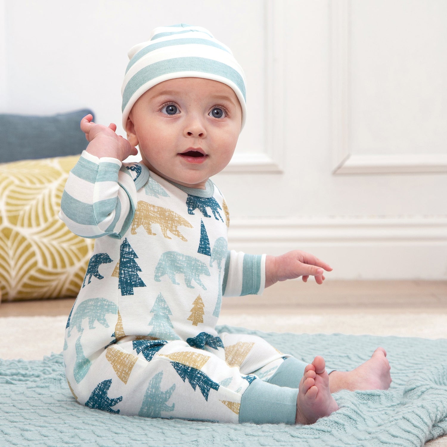 Bear Mountain Baby Boy Cotton Romper - Sleeve, Baby & Toddler Clothing, Child, Wool, Woolen | Everetts Place