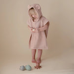 Mushie Bear Poncho Towel for Kids Made from 100 Percent Organic Cotton Soft and Absorbent Perfect for Bath Time