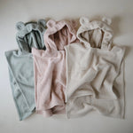 Mushie Bear Poncho Towel for Kids Made from 100 Percent Organic Cotton Soft and Absorbent Perfect for Bath Time