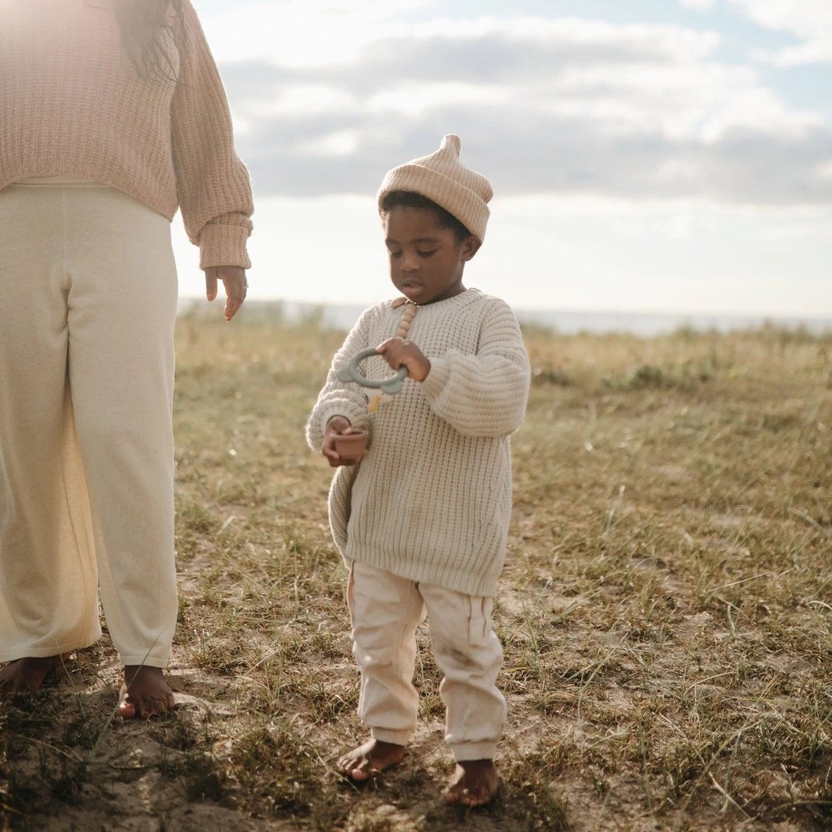 Mushie Bear Teether for Babies 100 Percent Non-Toxic Food-Grade Silicone Easy Grasp Design Stylish Colors -