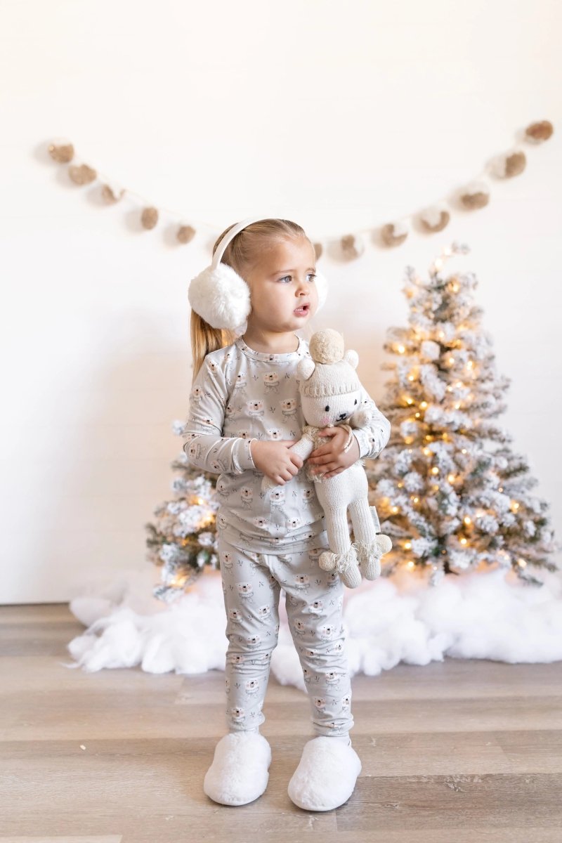 Little Joy Co. Beary Sleepy 2pc Bamboo Pajamas for Kids Soft Comfort - Everetts Place Boutique - 
