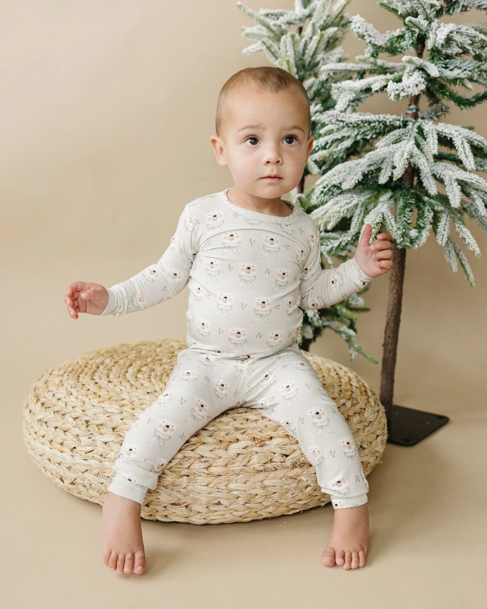 Little Joy Co. Beary Sleepy 2pc Bamboo Pajamas for Kids Soft Comfort - Everetts Place Boutique - 