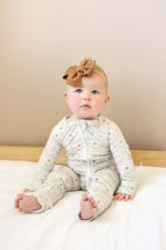 Little Joy Co. Beary Sleepy Bamboo Zippy Romper With Foldover Feet - Everetts Place Boutique - 