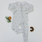 Little Joy Co. Beary Sleepy Bamboo Zippy Romper With Foldover Feet - Everetts Place Boutique - 