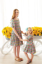 Mila & Rose ® Beautiful Blossoms Smocked Ruffle Dress - 