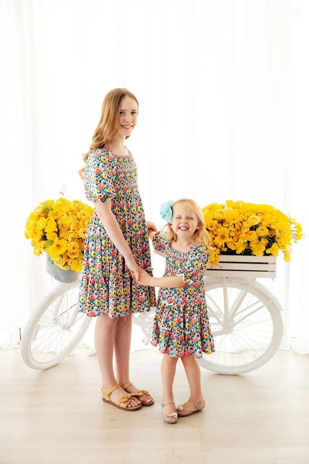 Mila & Rose ® Beautiful Blossoms Smocked Ruffle Dress - 