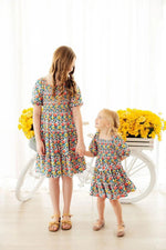 Mila & Rose ® Beautiful Blossoms Smocked Ruffle Dress - 