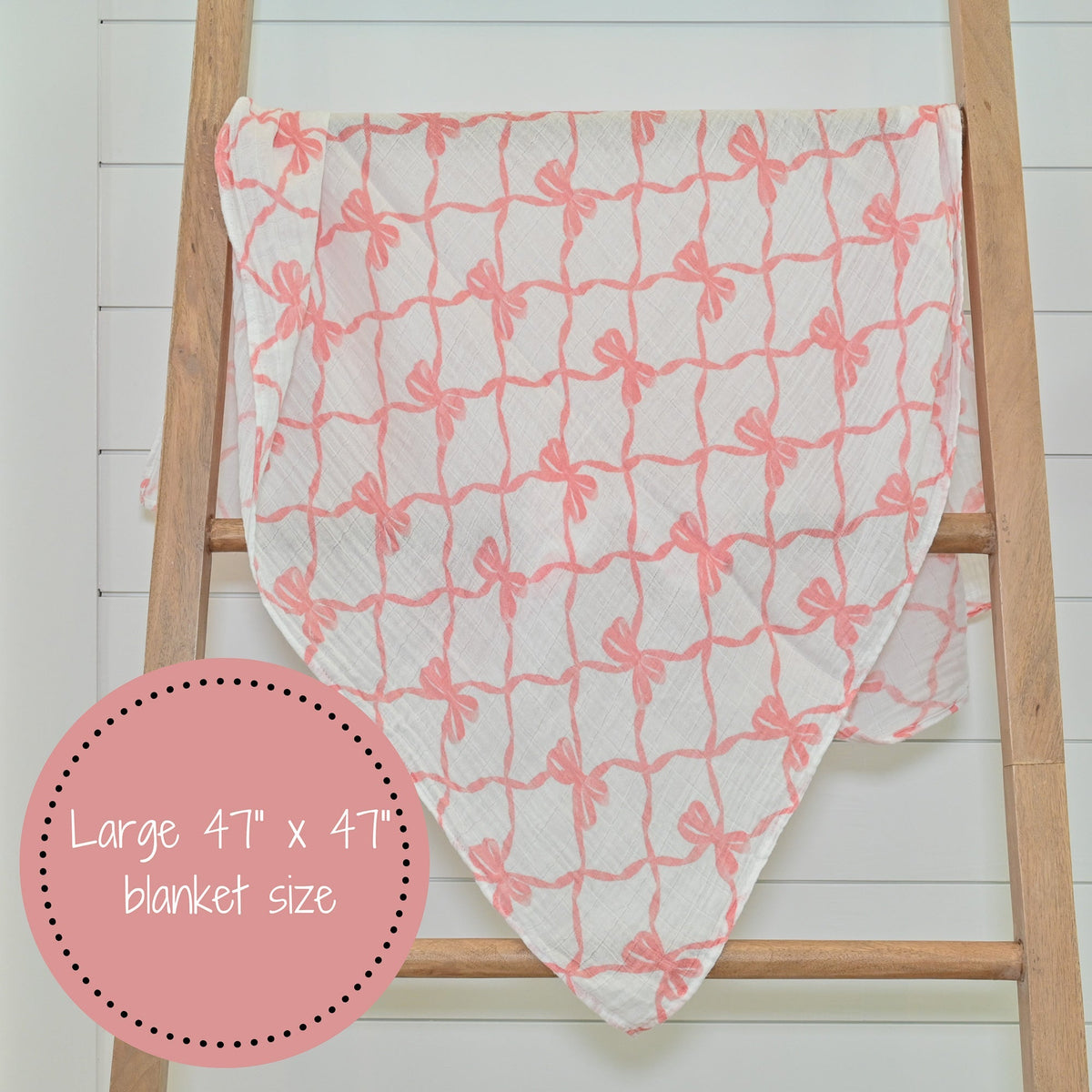 LollyBanks Beautiful Bows Swaddle BlanketEveretts Place