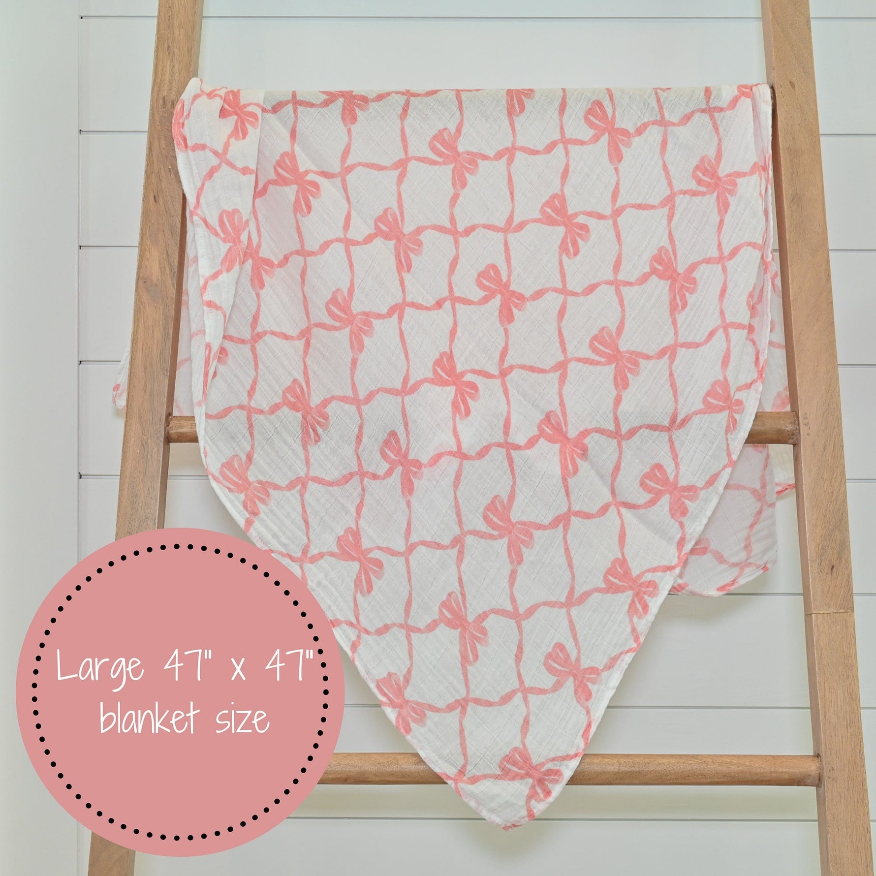 LollyBanks Beautiful Bows Swaddle BlanketEveretts Place