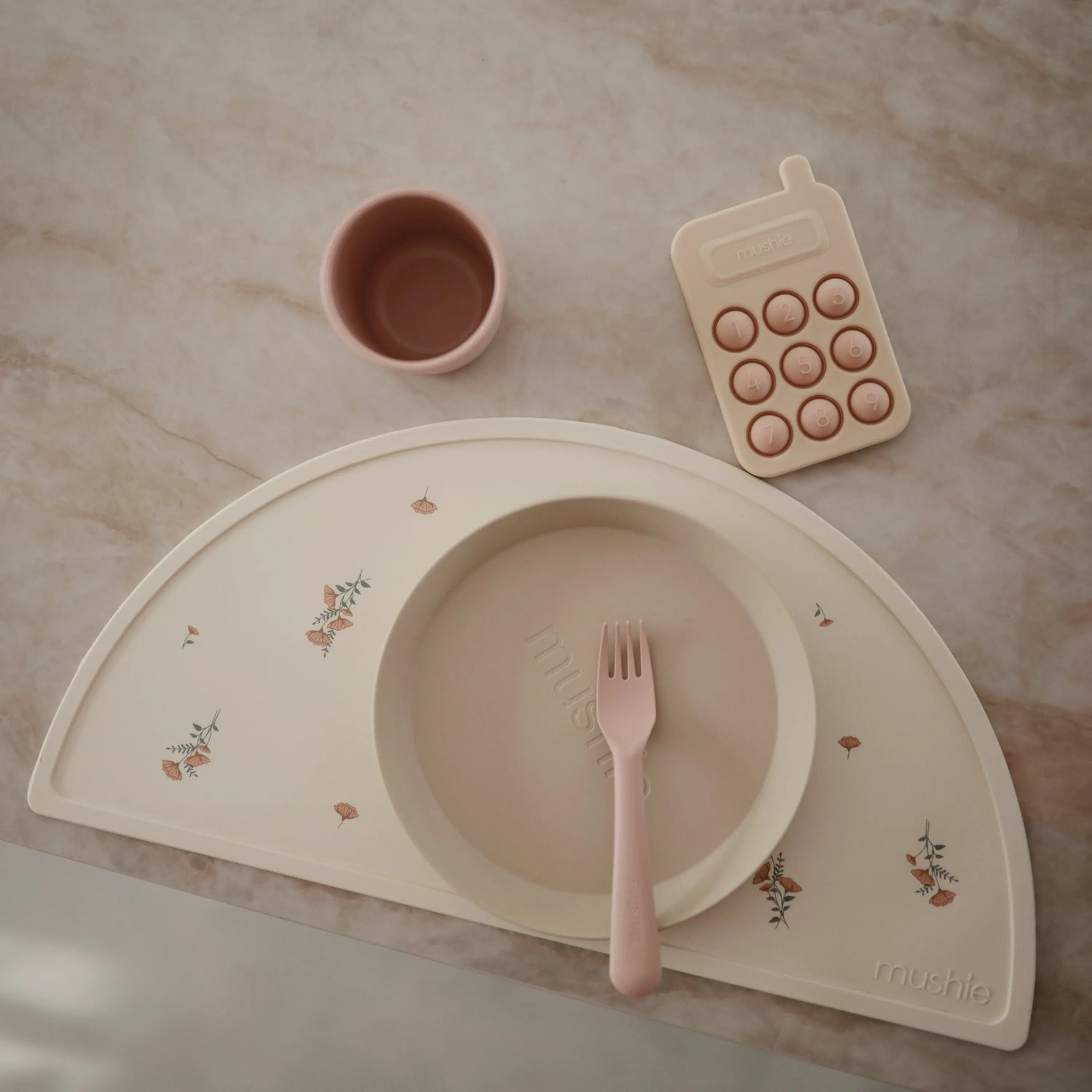 Mushie Silicone Placemat for Kids Durable and Easy to Clean Food Grade Silicone Stylish Design - Home & Garden > Linens & Bedding > Table Linens > Placemats silicone mat