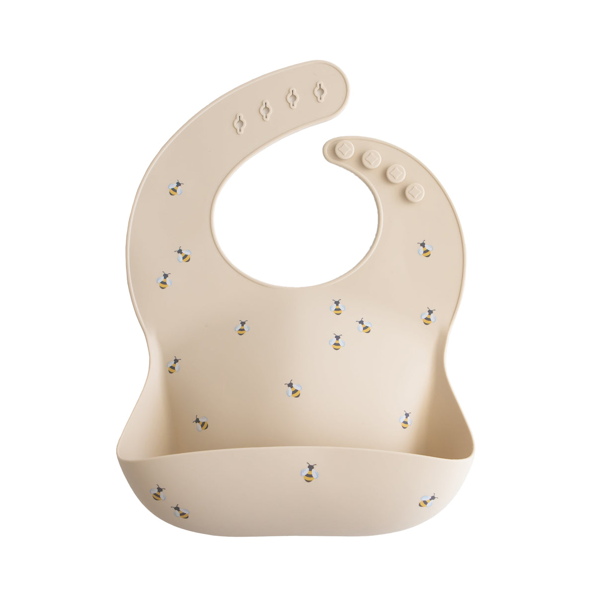 Silicone Baby Bib, Polka Dot Print by Mushie