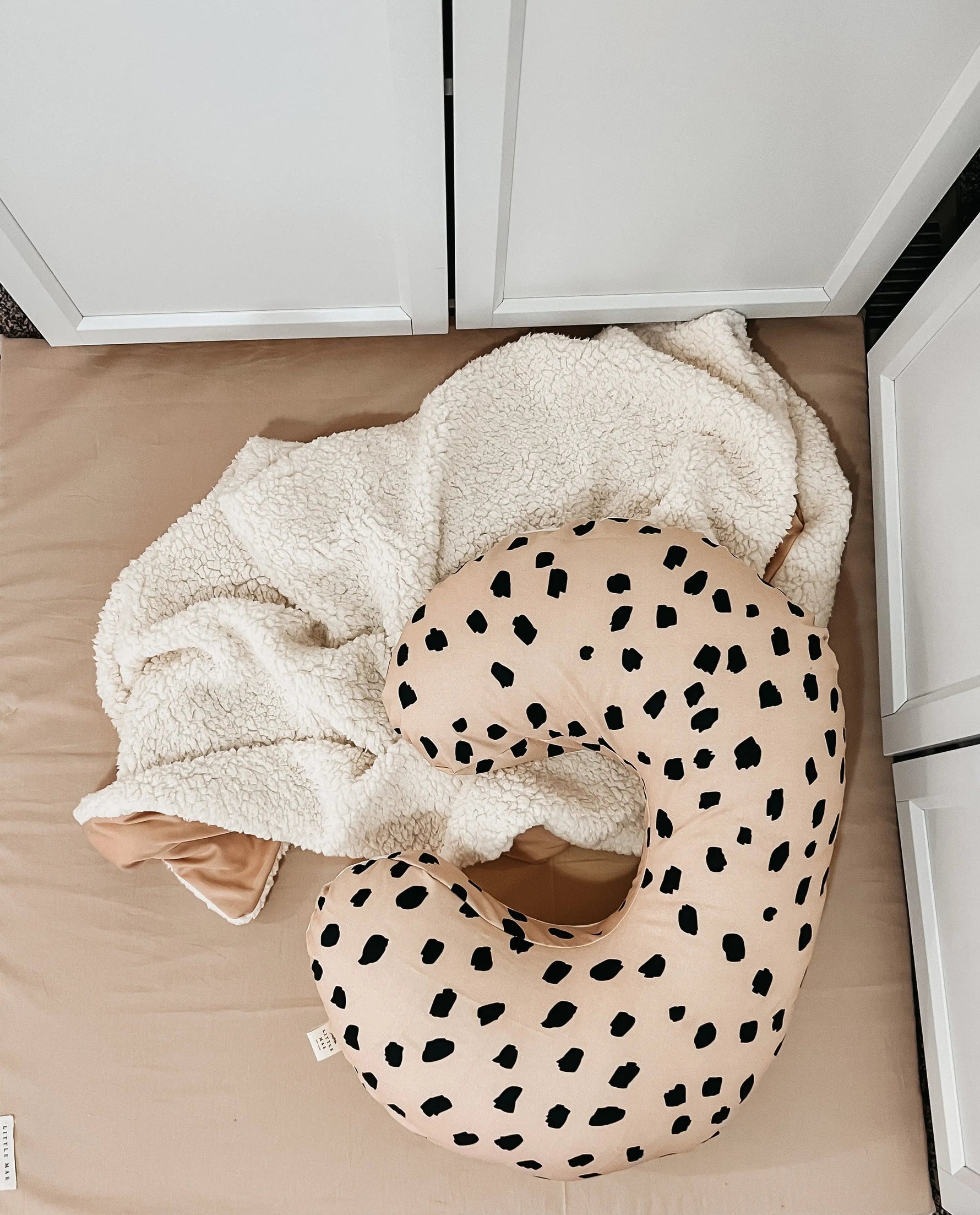 Little Mae & Co Beige Black Marks Sahara Nursing Pillow Cover - 