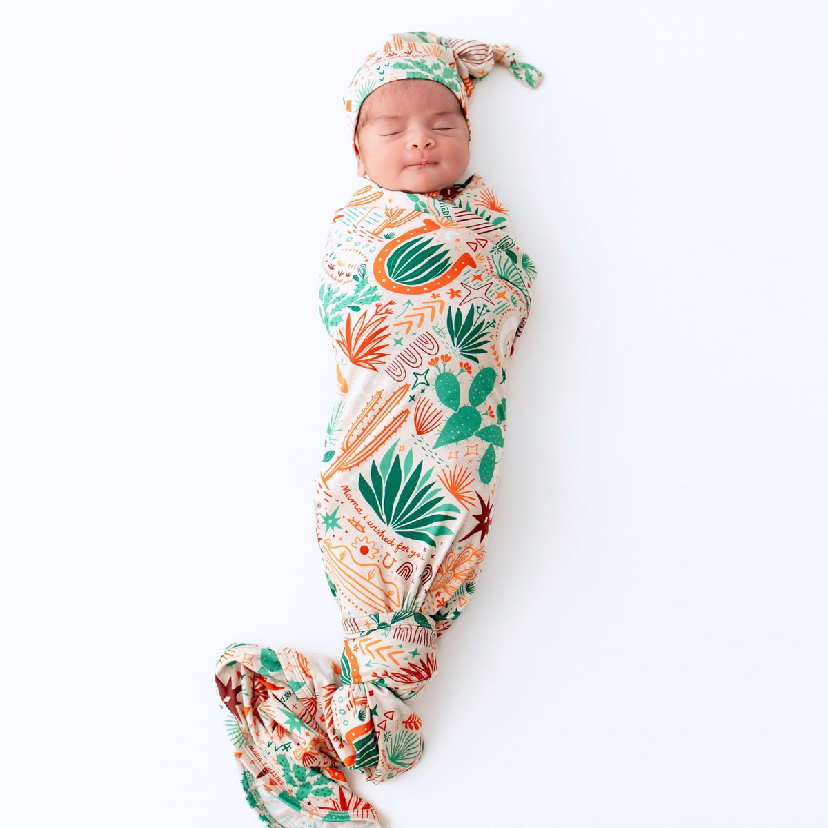 Organic The Forever Swaddle Blanket | Desert Cactus (Beige) by Raising Mama at Everetts Place