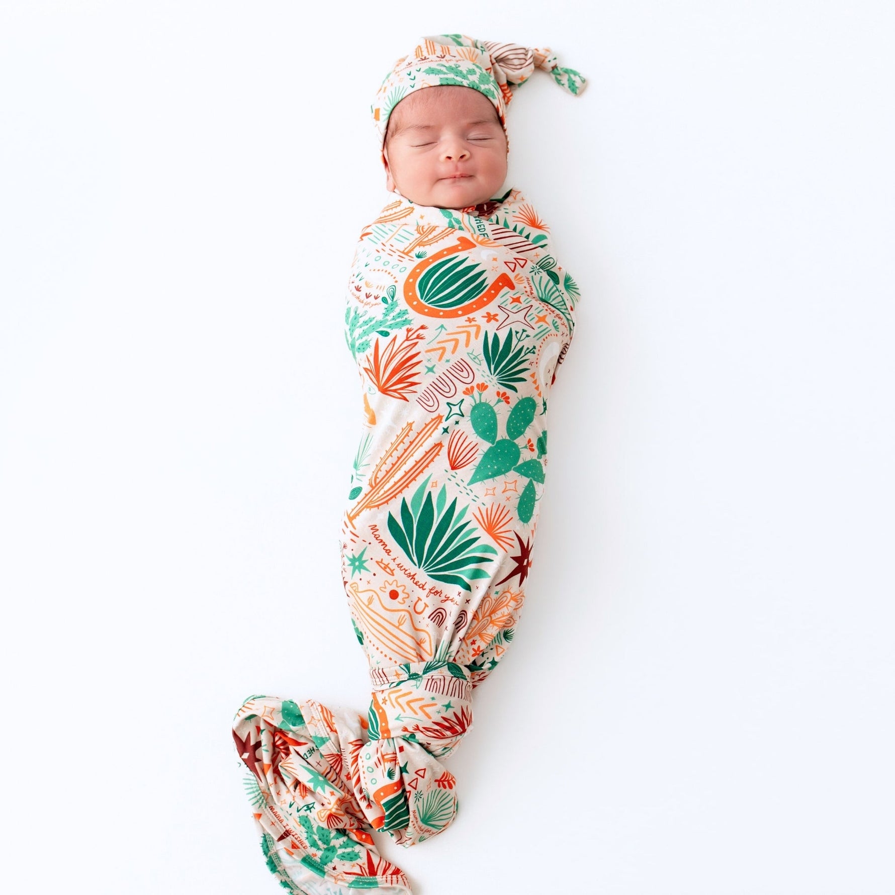 Organic The Forever Swaddle Blanket | Desert Cactus (Beige) by Raising Mama at Everetts Place