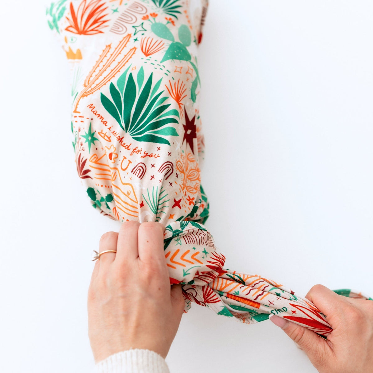 Organic The Forever Swaddle Blanket | Desert Cactus (Beige) by Raising Mama at Everetts Place