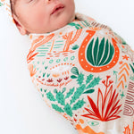 Organic The Forever Swaddle Blanket | Desert Cactus (Beige) by Raising Mama at Everetts Place