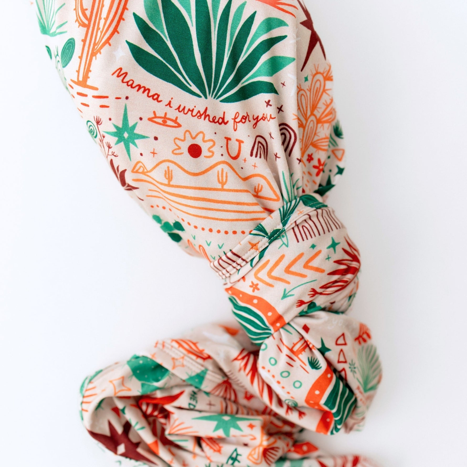 Organic The Forever Swaddle Blanket | Desert Cactus (Beige) by Raising Mama at Everetts Place