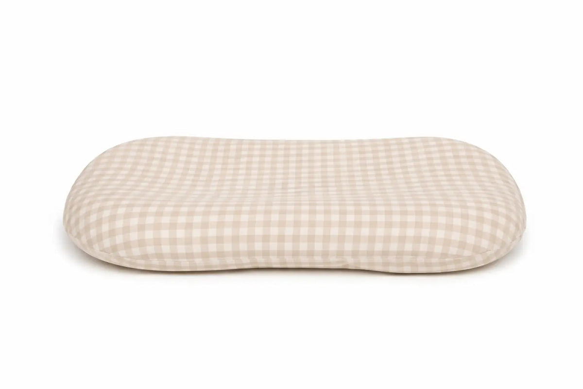 Little Mae & Co Beige Gingham Baby Lounger Cover - 