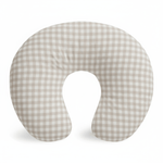Little Mae & Co Beige Gingham Nursing Pillow Cover - 